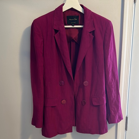 Massimo Dutti magenta Women's Blazer - Picture 3 of 14